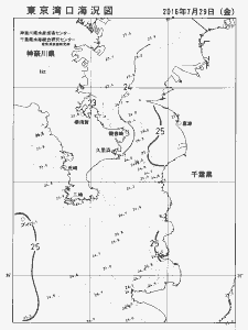 東京湾口海況図(2016/07/29)