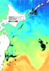 NOAA人工衛星画像:親潮域, 1日合成画像(2025/05/15UTC)