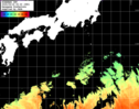 ひまわり人工衛星:黒潮域,18:59JST,1時間合成画像