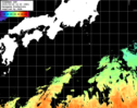 ひまわり人工衛星:黒潮域,21:59JST,1時間合成画像